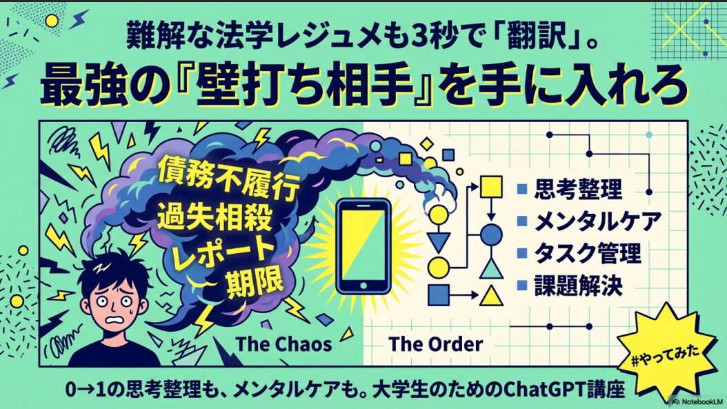 「全部自力」はもう無理だった。課題とバイトに追われる僕が、AIを「第2の脳」にするまで。