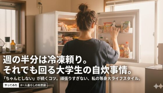 週の半分は冷凍頼り。それでも回る大学生の自炊事情。